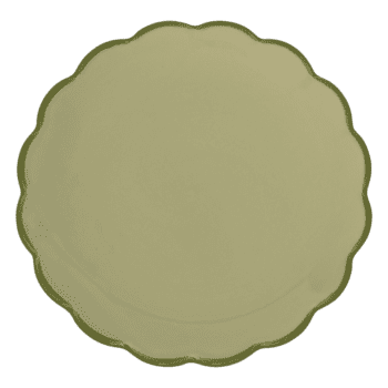 Plate sculpted pale green