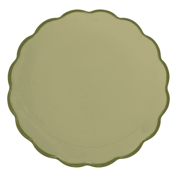 Plate sculpted pale green
