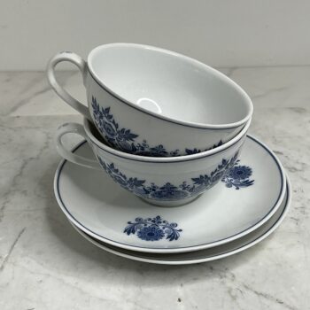 mosa kopjes blauw wit set van 2