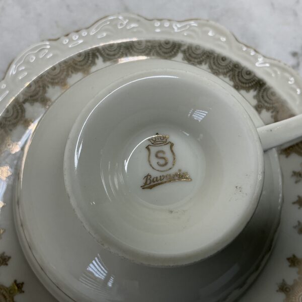 Vintage kop en schotel Bavaria – Romantisch tafereel (ca. 1950) - Afbeelding 4