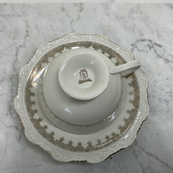 Vintage kop en schotel Bavaria – Romantisch tafereel (ca. 1950) - Afbeelding 3