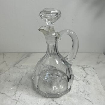 Vintage kristallen likeurkaraf – perskristal – facetstop – 23 cm
