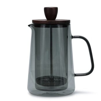 Coffee pot 35cl with glass filter and lid grey Luma