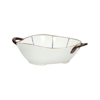 POMAX ANAFI - OVENSCHAAL/PASTAKOM - PORSELEIN - L 24,5 X W 18,5 X H 6 CM - BLAUW
