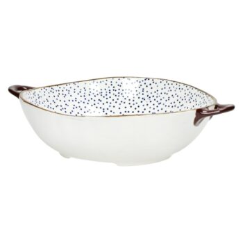 Pomax Pomax Anafi ovenschaal / saladekom – Porselein blauw L 31 x B 24,5 x H 7,5 cm