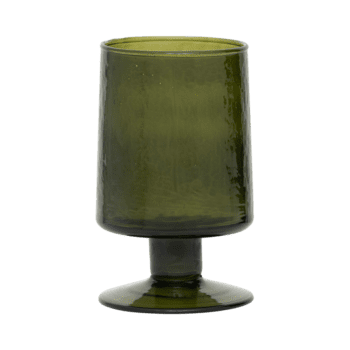 Urban Nature Culture Wine Glass Hammered – Banana Palm Green Ø 7 * 12 CM