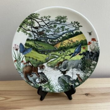 Vintage Wedgwood wandbord “The Babbling Brook” van Colin Newman Limited edition 21cm