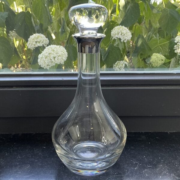 Vintage kristallen karaf met sterling zilveren hals (925) – C. Bos & Zoon Amsterdam - Afbeelding 6