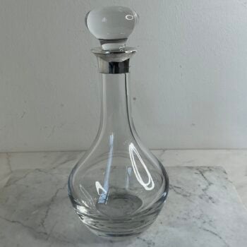 Vintage kristallen karaf met sterling zilveren hals (925) – C. Bos & Zoon Amsterdam