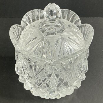 Vintage Kristallen Snoeppot Ananas | Zwaar Geslepen Kristal met Deksel | Pineapple Candy Dish | Bonbonnière | 14 cm