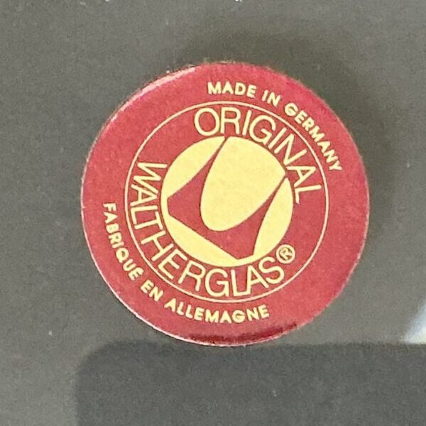 Vintage Walther Glas Winx vierkante kristalglazen schaal – originele sticker 21x11,5cm - Afbeelding 4