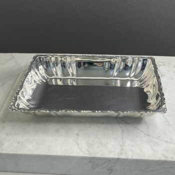 Vintage F.W. Quist verzilverde schaal – Chippendale Style – 27 × 18 x 4