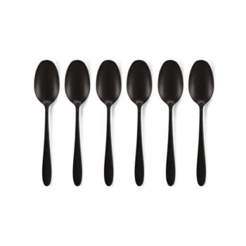 vtwonen Theelepels Matt Black – Set van 6 | Zwart RVS