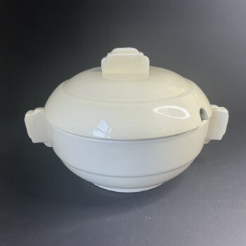 Vintage Art Deco Soepterrine Société Céramique Maastricht | Crèmewit Aardewerk Jaren 30